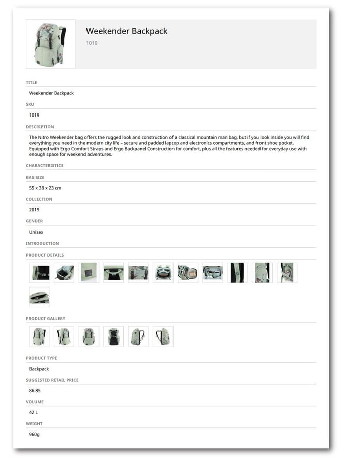 Exporting Products In Pdf Format
